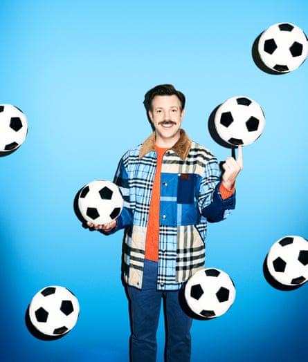 Balancing act: Jason Sudeikis, as Ted Lasso, keeping a lot of balls in the air.