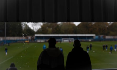 Two non-league fans brave the weather