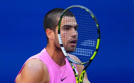 Spain’s Carlos Alcaraz will play for a sixth major singles title on Sunday in New York.