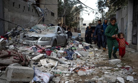 The aftermath of an Israeli airstrike in Rafah on Friday