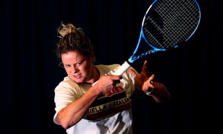 Kim Clijsters training for her second comeback after a seven-year break, January 2020.