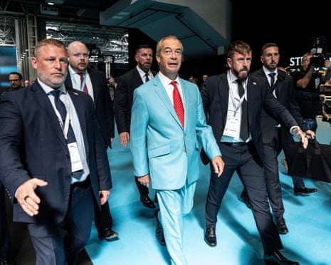 Farage calls Reform conference protest backlash ‘utter nonsense’ amid police appeal – UK politics live