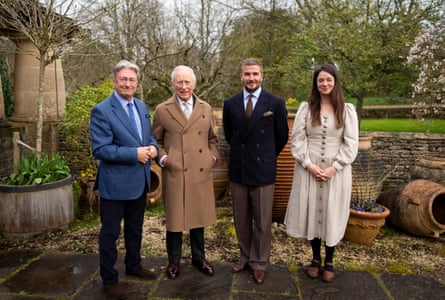 Alan Titchmarsh, King Charles III, Sir David Beckham and Frances Tophill have co-created a space at this year’s RHS Chelsea flower show.