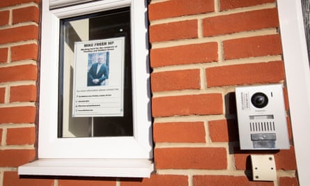 The north London office of the Conservative Finchley MP Mike Freer, who is standing down due to safety fears.