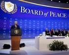World leaders gather in Washington for Donald Trump’s first Board of Peace meeting - US politics live