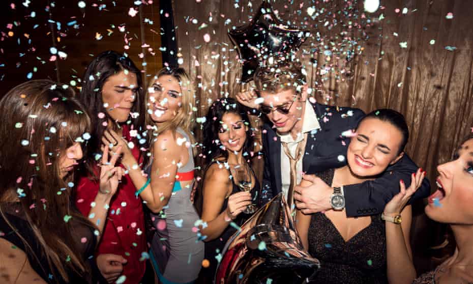 Having an awesome partyGroup of friends having an awesome party together.