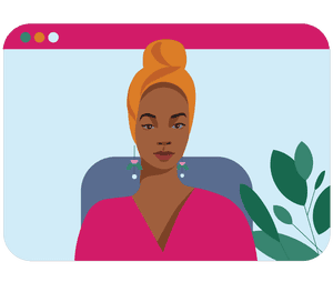 Buy groceries in your wardrobe: Caryn Franklin’s sustainable style ideas for feelgood type | The final taboo 3 Illustration of woman on video call