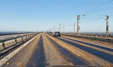 Truck driver held after spilled potatoes cause chaos on Danish bridge