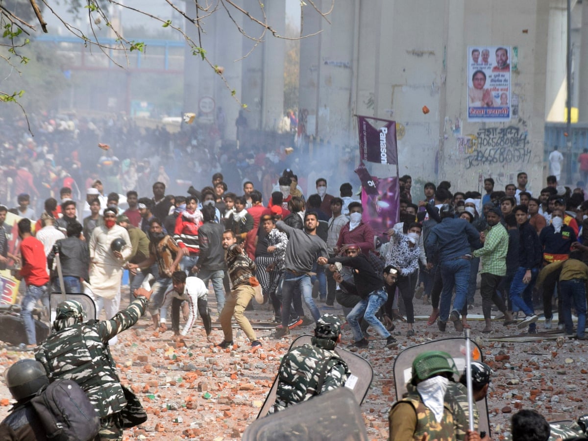 Delhi rocked by deadly protests during Donald Trump's India visit | India | The Guardian