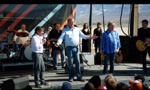 ‘The Holy trinity’ … Jeremy Clarkson, Richard Hammond and James May are back in The Grand Tour. 