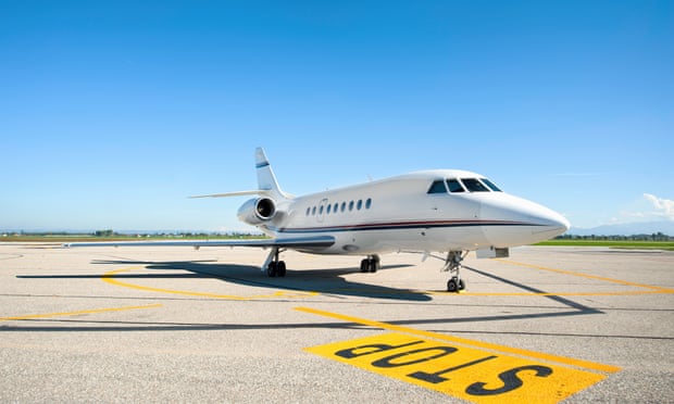 A private jet, not the one seized in Hampshire, on the asphalt of an airfield.