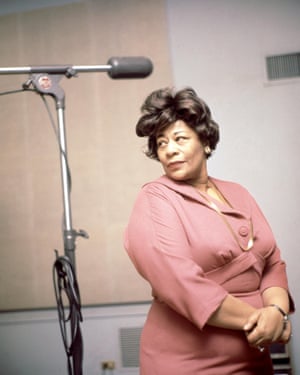 Lady Ella ⦠Fitzgeral d in the studio circa 1970.