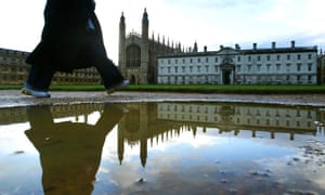 feet at rear of King's College Cambridge