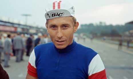 Jacques Anquetil in the 1968 UCI Road World Championships at Imola, Italy. Photograph: Rolls Press/Popperfoto