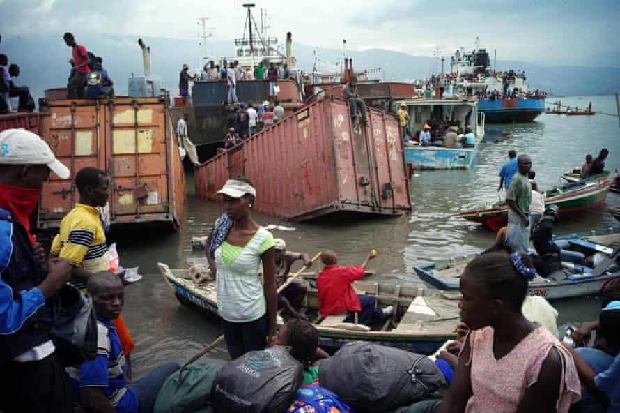 Port au Prince in Haiti during the aftermath of the 2010 earthquake.