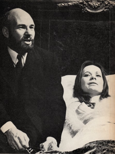 Patrick Stewart as Kabak and Estelle Kohler as Angelica in Occupations at The Stables , Manchester in 1970.