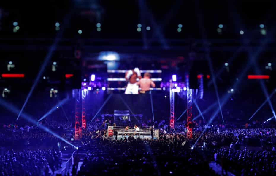 FIFAPRO Tom Jenkins’s best sports photos of 2018 23 Anthony Joshua v Alexander Povetkin World Heavyweight boxing title fight at Wembley Stadium in September 2018