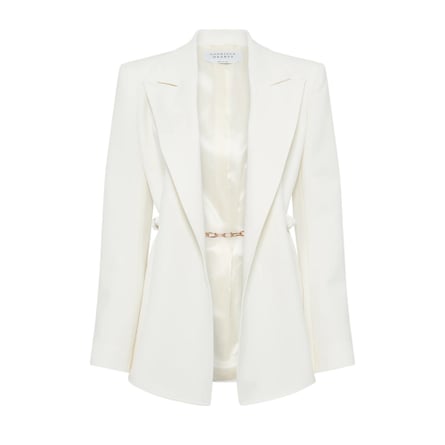 Gabriela Hearst Epona Chain Blazer in Ivory Recycled Virgin Wool