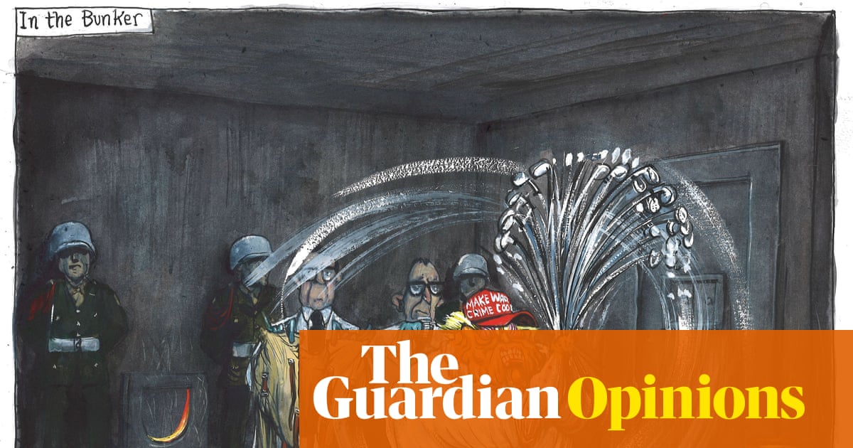 Martin Rowson on Trump’s bunker – cartoon
