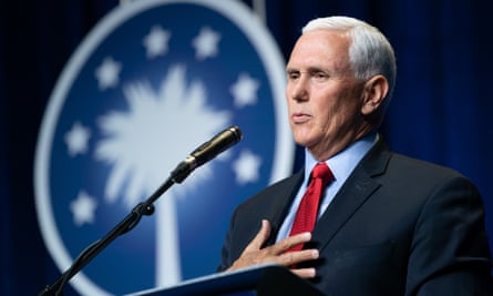 Mike Pence speaks on 29 April 29 in Columbia, South Carolina.