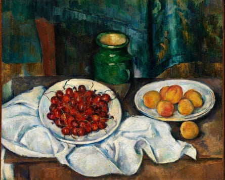 Still Life pinch Cherries and Peaches by Paul Cézanne