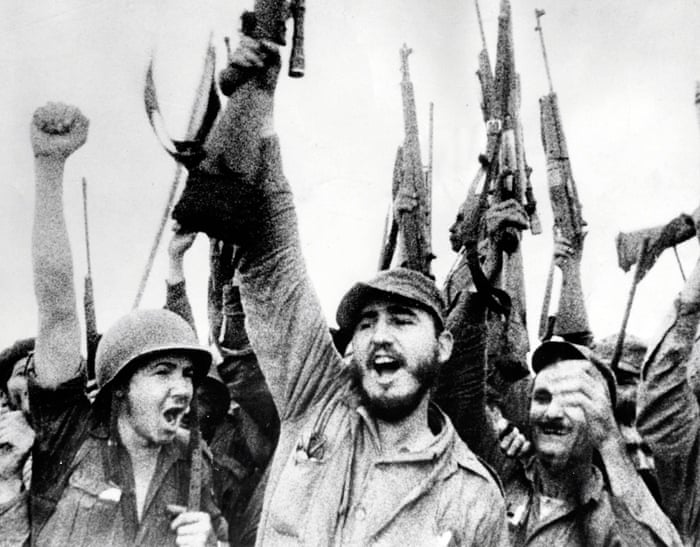 Castro leads his victorious troops