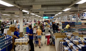 People look for merchandise to buy at the Ullared shopping center.