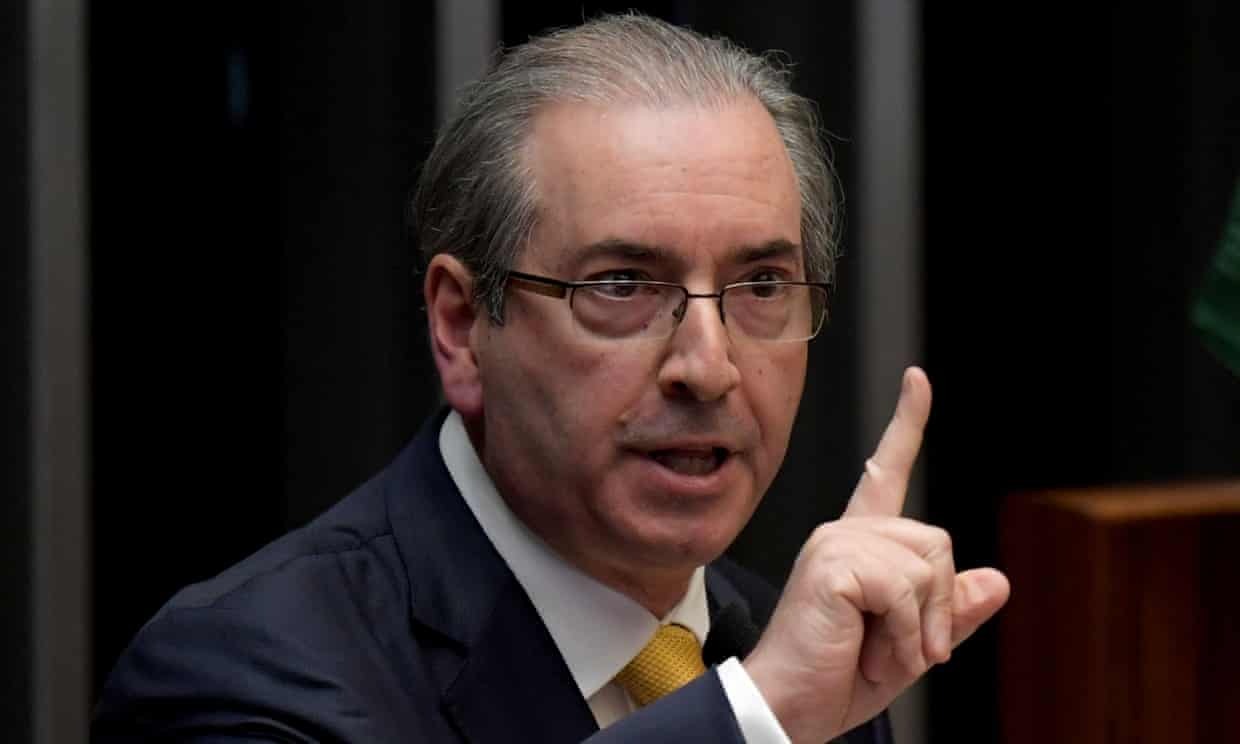 Eduardo Cunha, the current speaker of the lower chamber of congress, is leading the impeachment proceedings against President Dilma. Cunha himself is being investigated on charges that he hid $5 million in bribe money in a Swiss bank account.