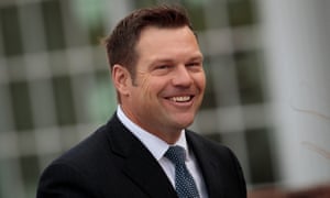 Kris Kobach, vice-chair of the Presidential Advisory Commission on Election Integrity, at Trump International Golf Course.