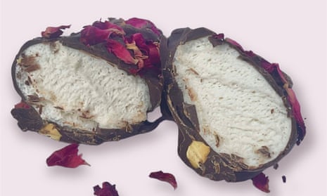 ‘Every single flavour incarnation is amazing’: Solkiki’s Turkish ‘boulder’ – chocolate-coated marshmallow, with coffee, rose and pistachio.