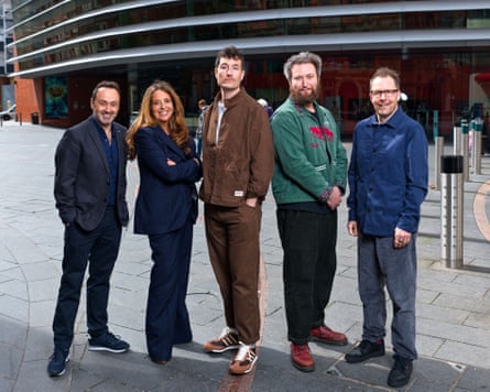From left, Curve chief executive Chris Stafford, librettist Charlotte Bogard Macleod, Dan Smith, Ralph Pelleymounter and Curve artistic director Nikolai Foster.