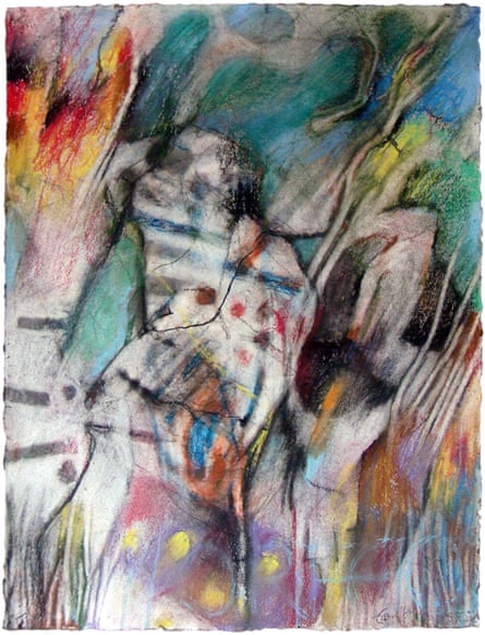 Siegfried’s Funeral March, drawing by Tom Phillips, 2011, pastel on paper 48 x 36.5 cm