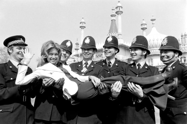 Olivia Newton-John is welcomed to Brighton for the 1974 Eurovision Song Contest.