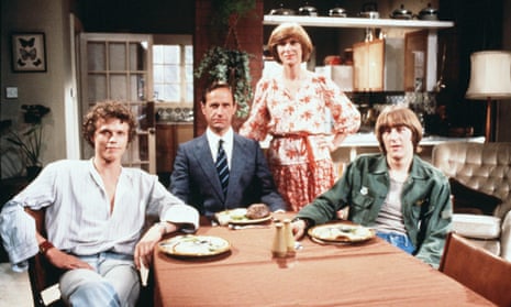 Geoffrey Palmer, second from left, in Butterflies, 1978, with, from left, Andrew Hall, Wendy Craig and Nicholas Lyndhurst.