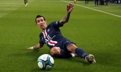 Paris Saint Germain vs Olympique de Marseille<br>epa07954845 Paris Saint Germain's Angel Di Maria in action during the French Ligue 1 soccer match between PSG and Marseille at the Parc des Princes stadium in Paris, France, 27 October 2019. EPA/CHRISTOPHE PETIT TESSON