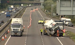 m1 crash eight killed lorry fatal driver convicted minibus over