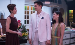 Michelle Yeoh, Henry Golding and Constance Wu in Crazy Rich Asians.