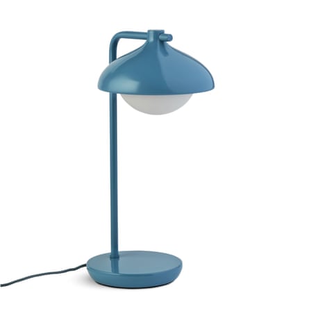 Habitat Acorn Metal Desk Lamp in Cornflower Blue.