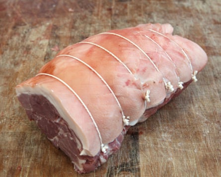 a boned and rolled shoulder of pork