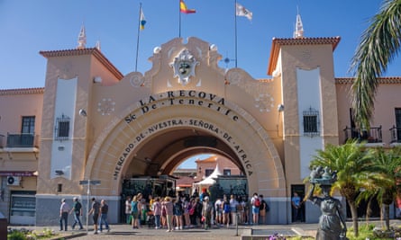 Entrance of Mercado Nuestra Senora de Africa, town market at Santa Cruz de Tenerife