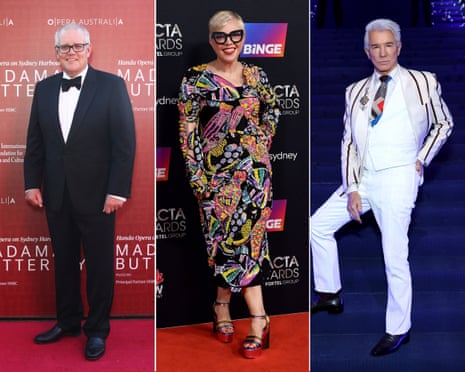 L-R Scott Morrison, Catherine Martin, Baz Luhrmann.