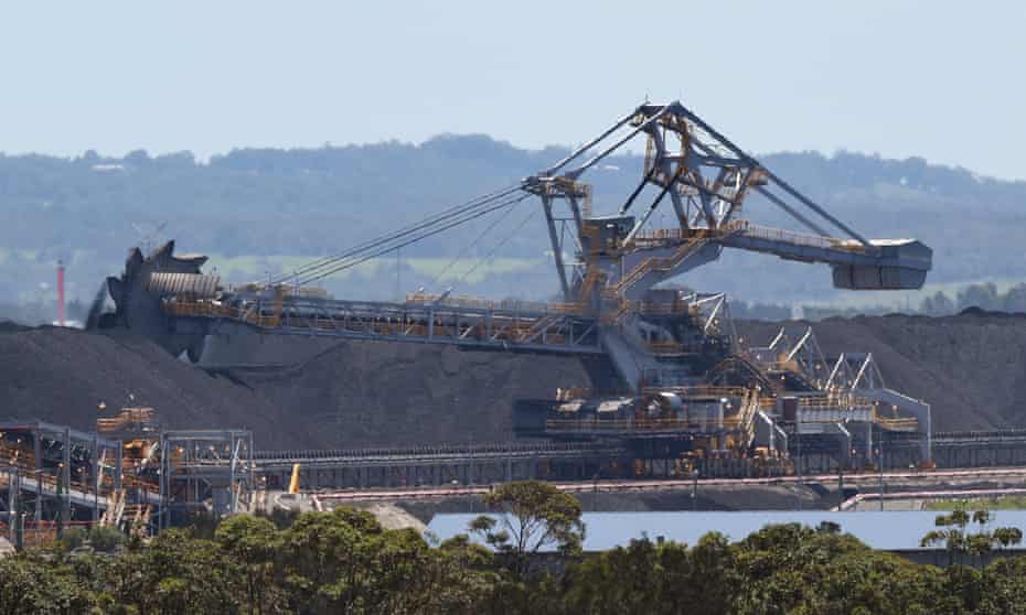 Coal operations at the Port of Newcastle.