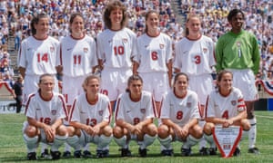 Briana Scurry (back row, far right) is among a small number of non-white players who have made their name for the US women's national team