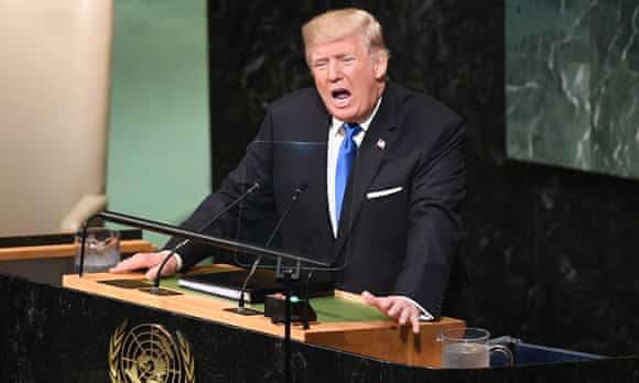 Donald Trump addresses a general debate of the 72nd session of the UN general assembly