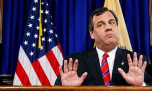 Christie denied he had got any sun on Sunday, but a spokesman later said this was because he was wearing a hat.