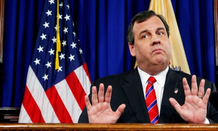 Christie denied he had got any sun on Sunday, but a spokesman later said this was because he was wearing a hat