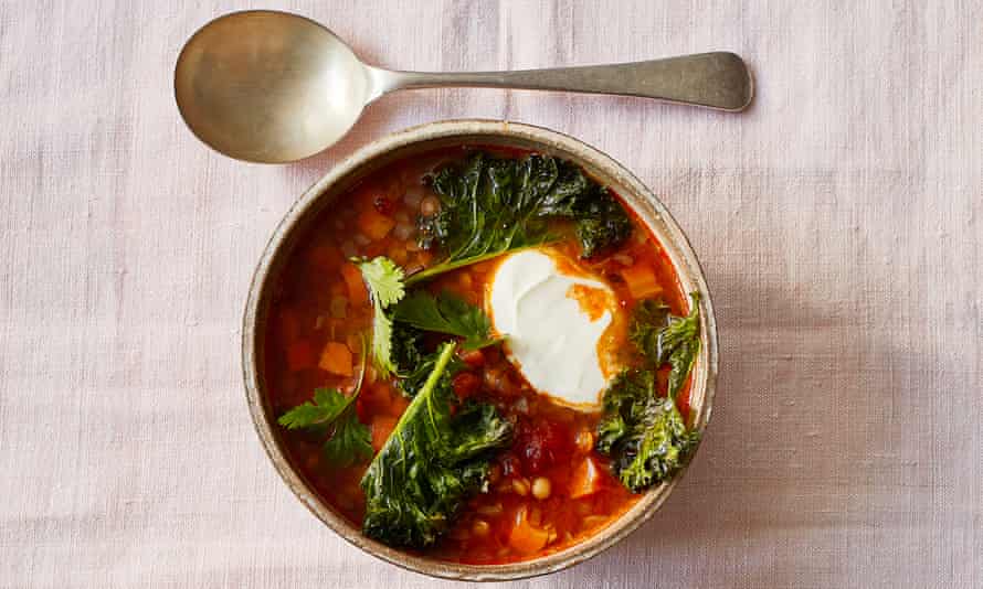 Thomasina Miers’ Moroccan lentil and carrot soup.