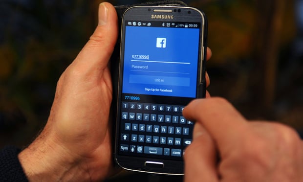 facebook in use on a samsung phone