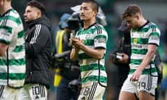 Celtic’s Daizen Maeda applauds the crowd after his team’s win at Livingston