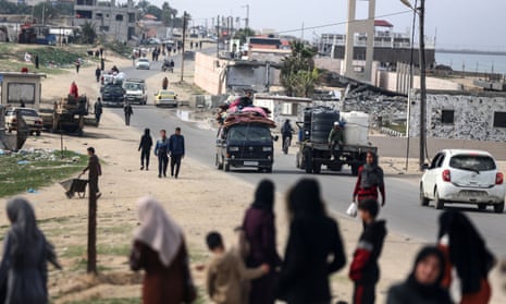 Palestinians in Deir al-Balah, Gaza.